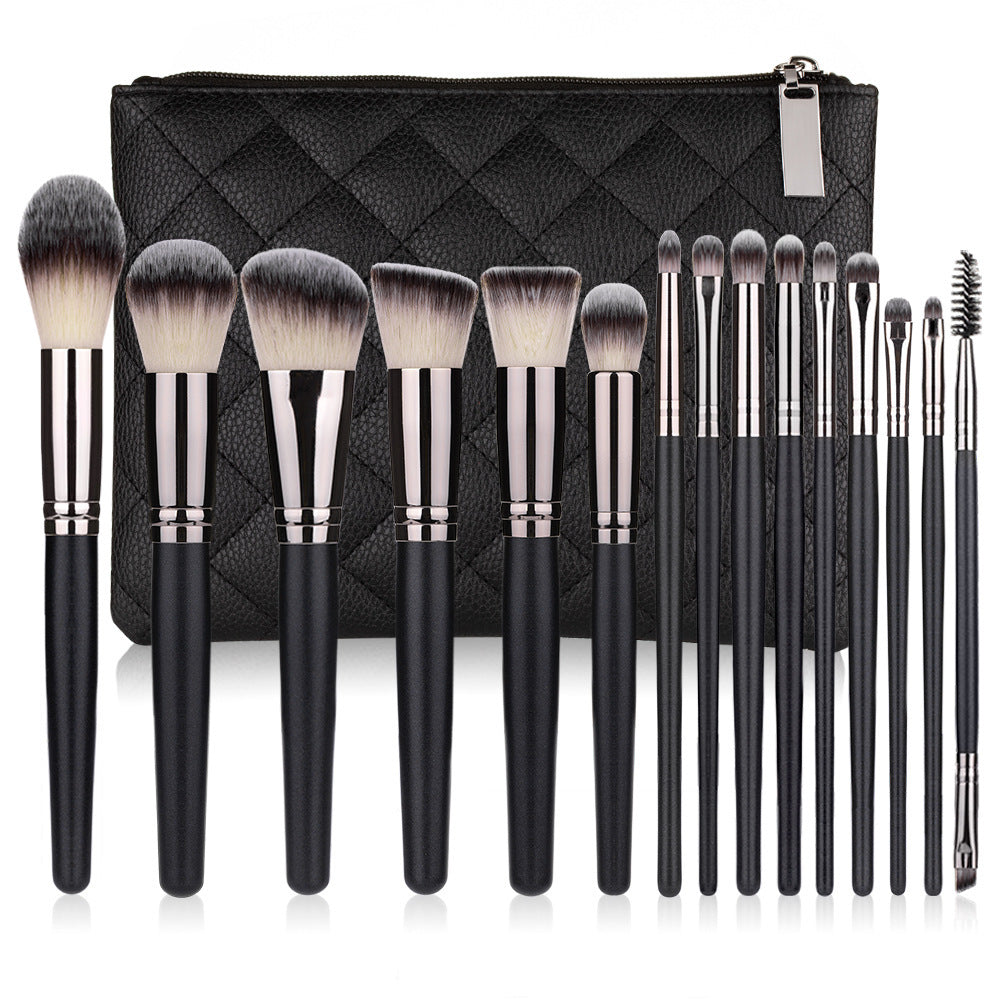 15-teiliges Make-Up Pinsel Set mit Tasche