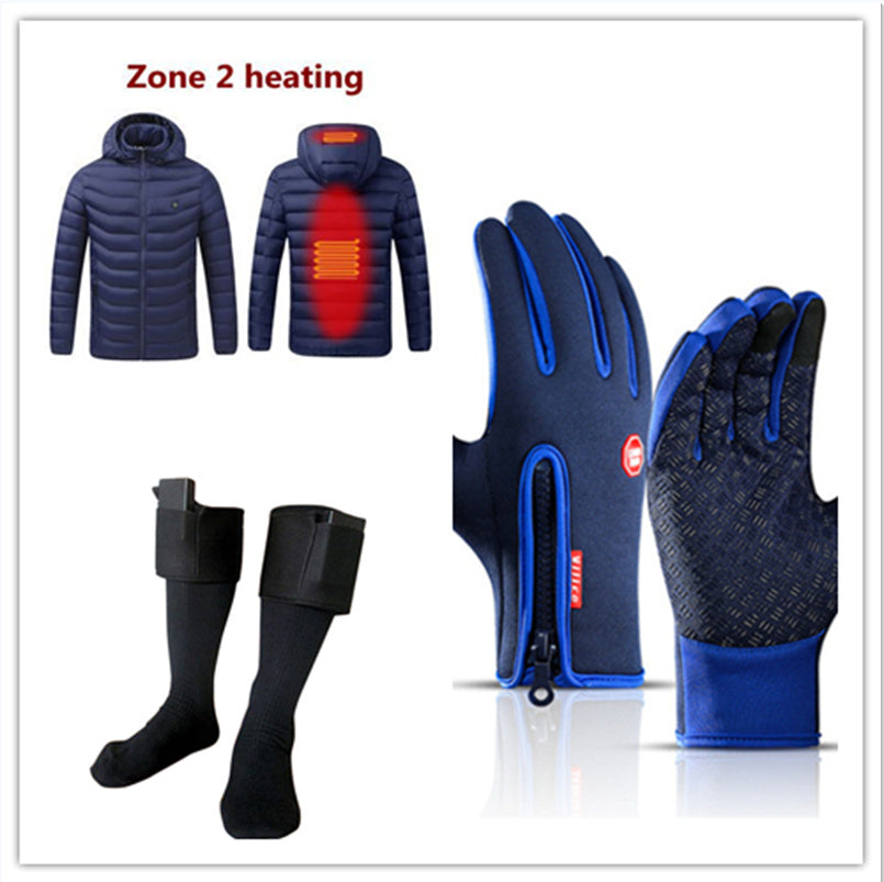 Premium Touchscreen-Handschuhe oder Komplett-Wärme-Set (Jacke + Socken + Handschuhe)