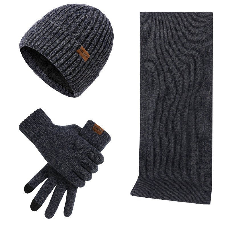 Dreiteiliges Thermo-Strickset – Mütze, Schal & Handschuhe (Winter Edition)