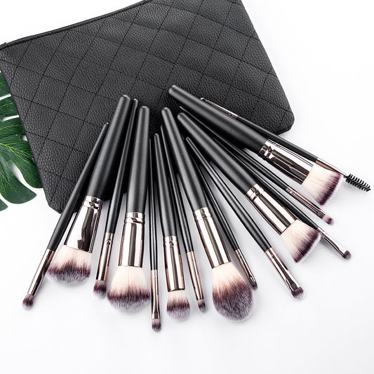 15-teiliges Make-Up Pinsel Set mit Tasche