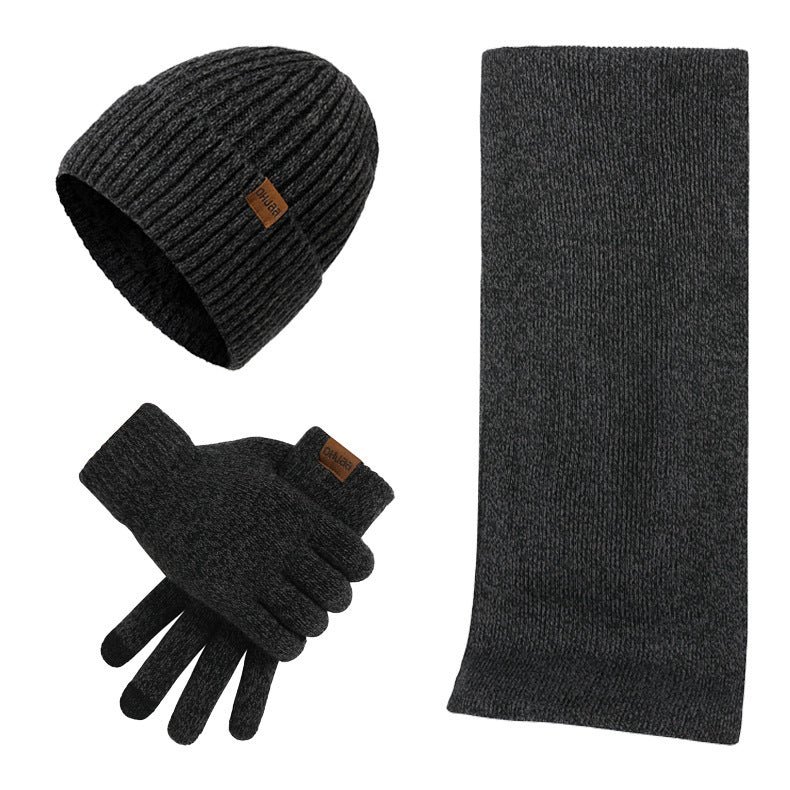 Dreiteiliges Thermo-Strickset – Mütze, Schal & Handschuhe (Winter Edition)