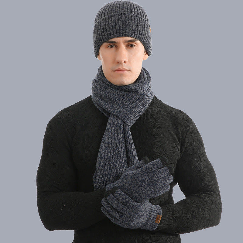 Dreiteiliges Thermo-Strickset – Mütze, Schal & Handschuhe (Winter Edition)