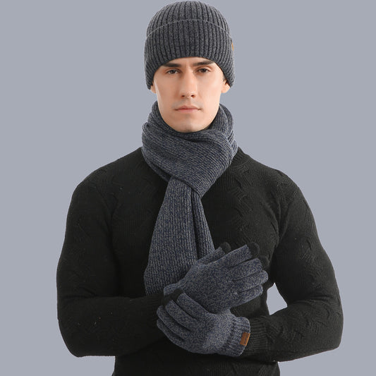 Dreiteiliges Thermo-Strickset – Mütze, Schal & Handschuhe (Winter Edition)