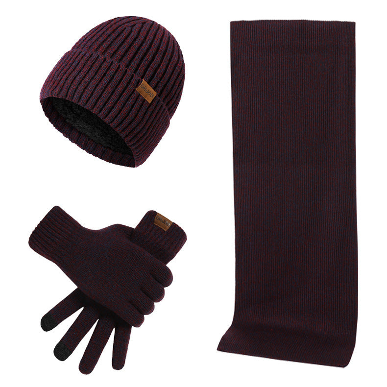 Dreiteiliges Thermo-Strickset – Mütze, Schal & Handschuhe (Winter Edition)