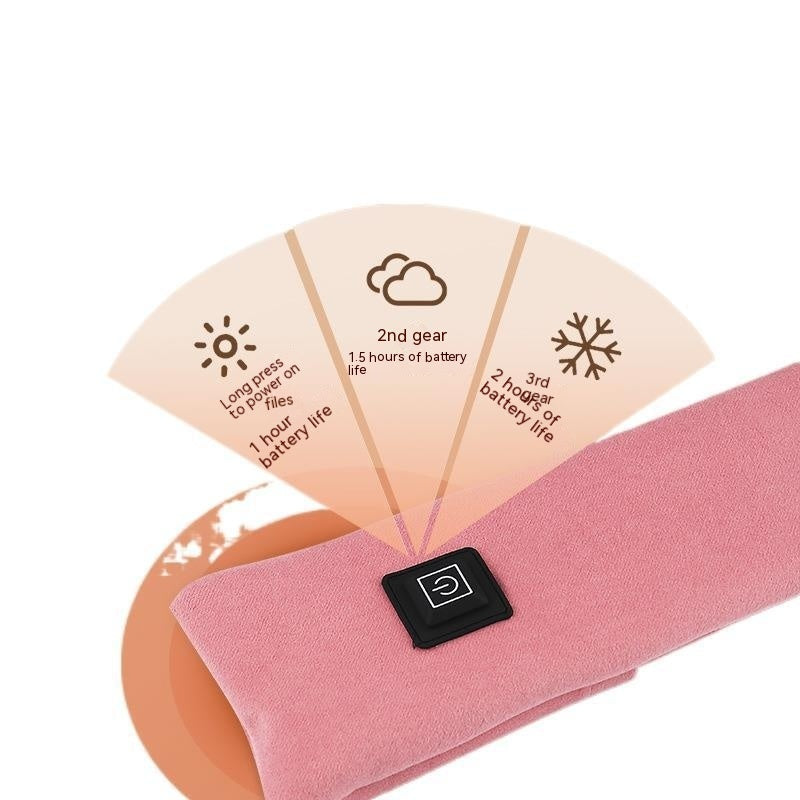 Polyester Smart Heating Scarf Charging Winter Men And Women