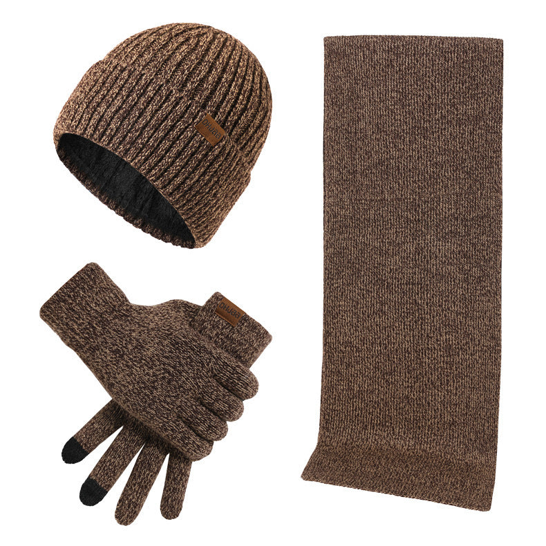Dreiteiliges Thermo-Strickset – Mütze, Schal & Handschuhe (Winter Edition)