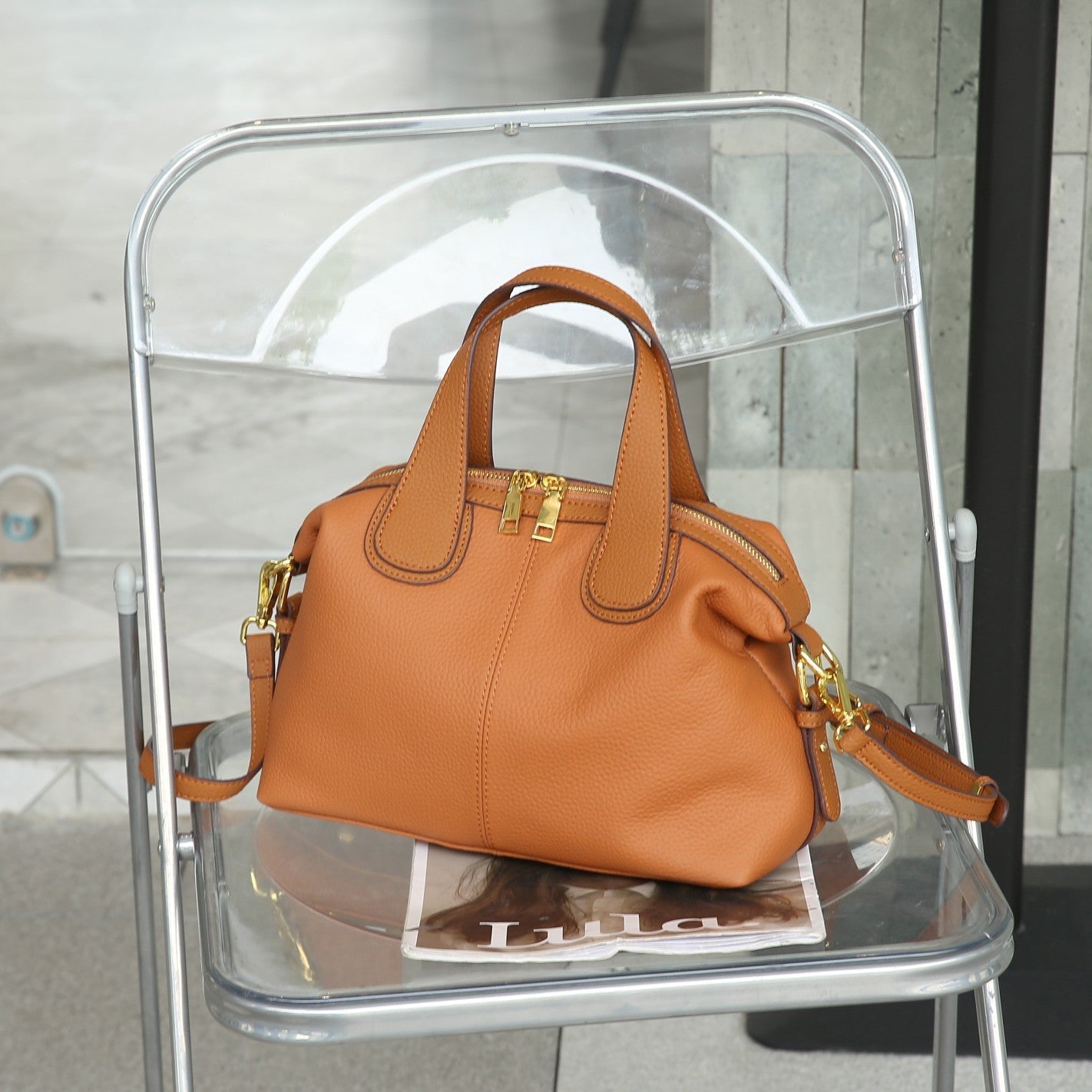 Echtleder-Handtasche – Elegante Crossbody Edition